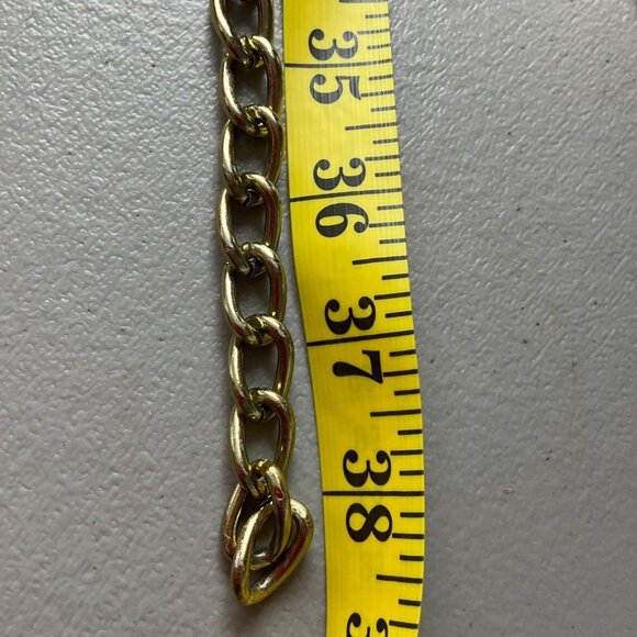 Vintage Medium-Large Adjustable Belt or Necklace Elephant Chain Link Brass Boho - Picture 7 of 11